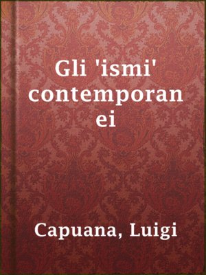 cover image of Gli 'ismi' contemporanei